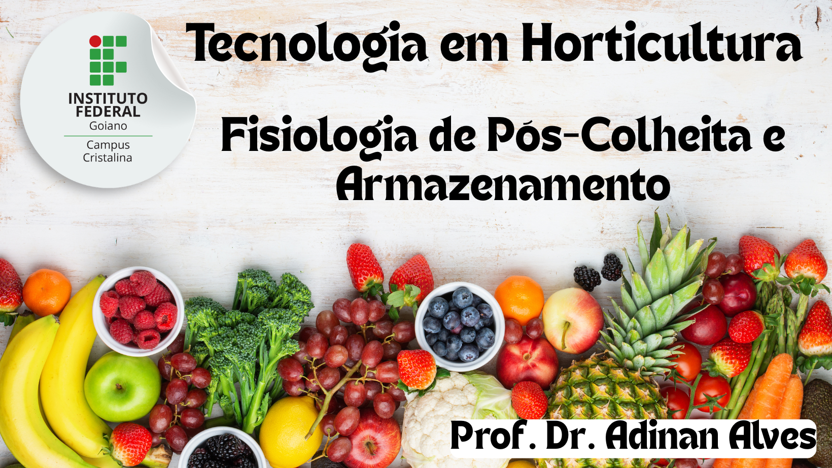 024304 - Fisiologia de Pós-Colheita e Armazenamento - 2025/2:Superior de Tecnologia em Horticultura, Tecnologia, 6º Período, Turno Integral (2025)