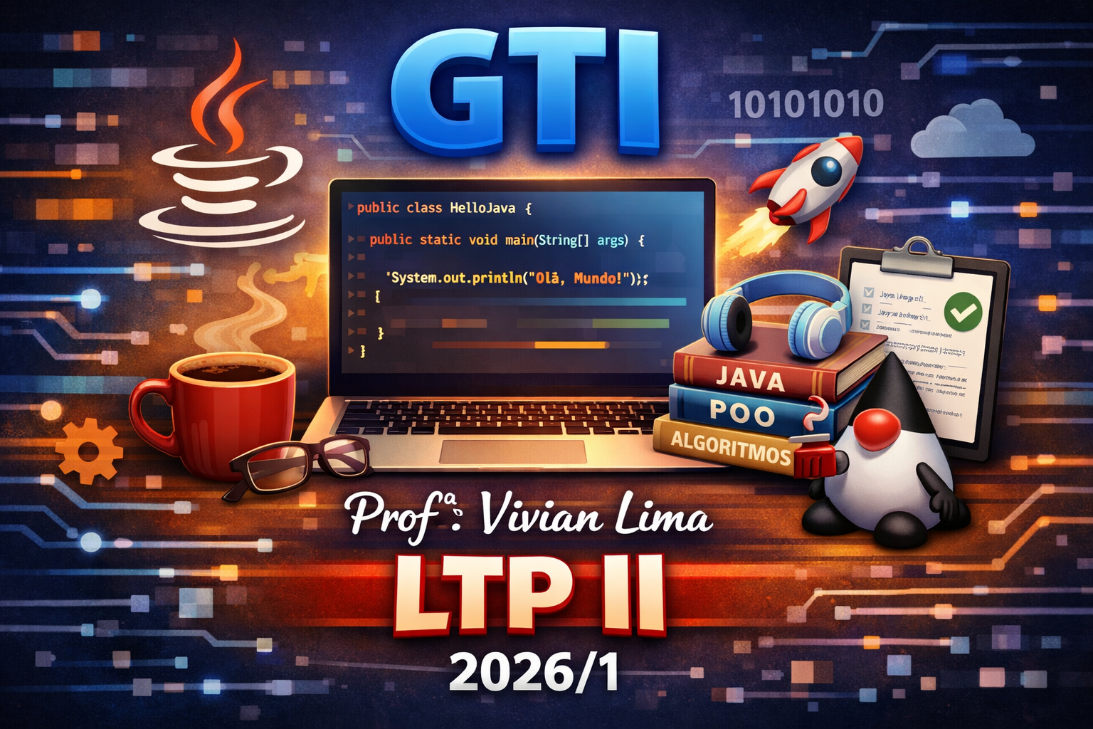 028962 - Linguagem e Técnicas de Programação II - 2026/1:Tecnologia em Gestão da Tecnologia da Informação, Tecnologia, 3º Período, Matriz 249, Turno Noturno (2026)
