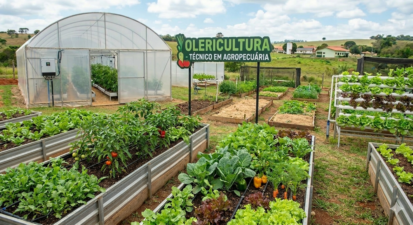028643 - Olericultura - 2026/1:Técnico em Agropecuária Integrado ao Ensino Médio, Integrado, 1º Período, Matriz 574, Turno Integral (2026)