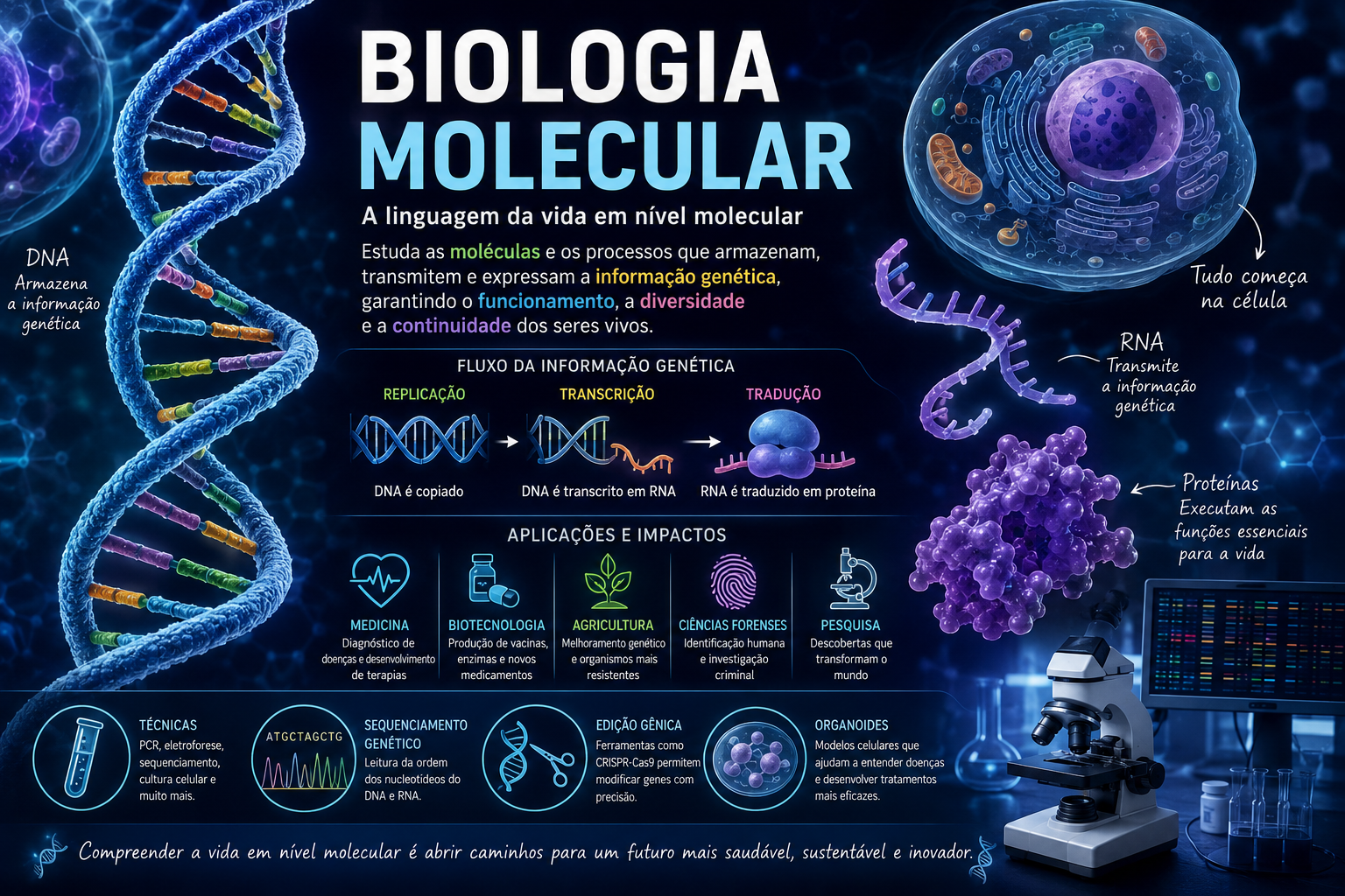 031177 - Biologia Molecular - 2026/1:Técnico em Biotecnologia Integrado ao Ensino Médio, Integrado, 3º Período, Matriz 573, Turno Integral (2026)