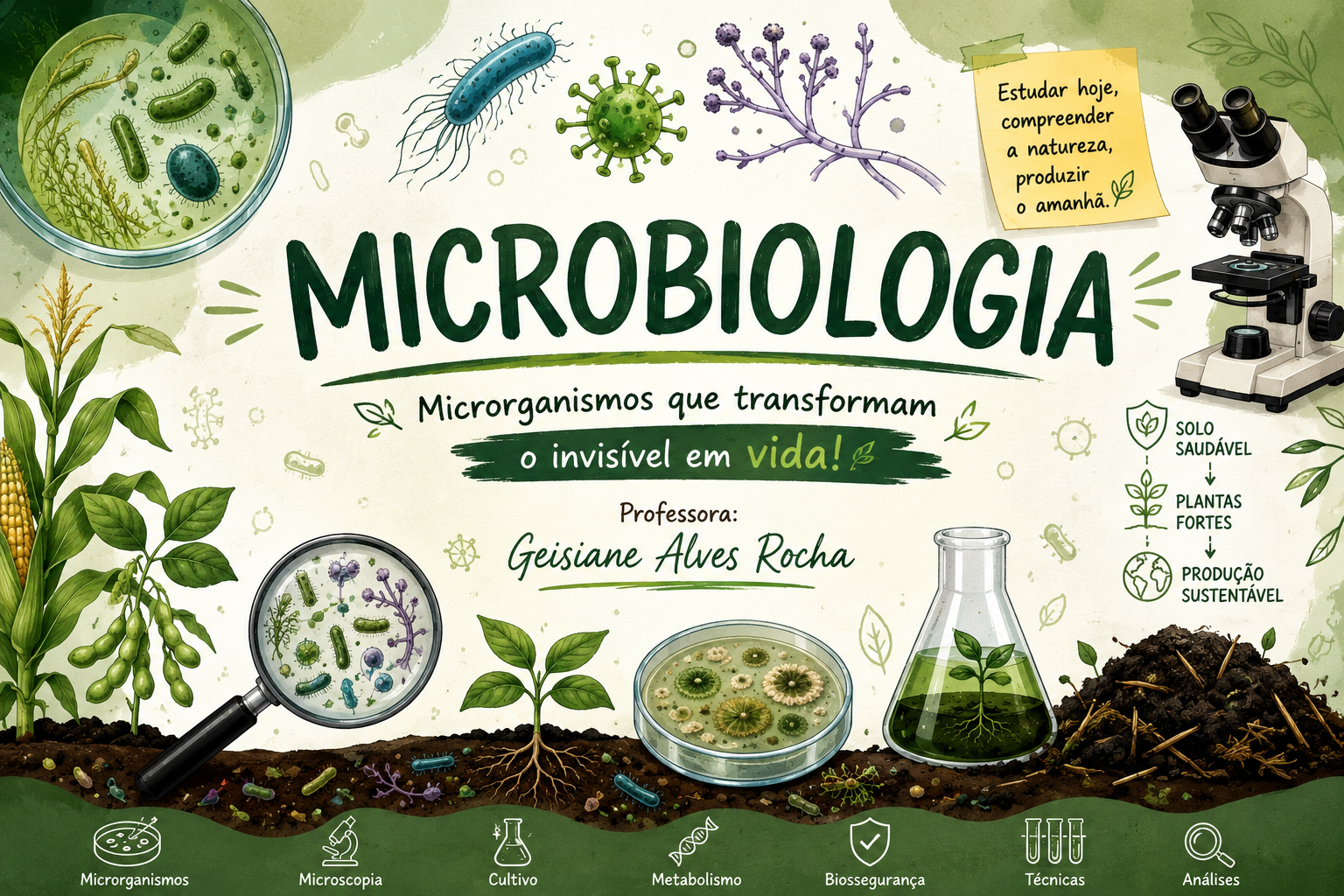 032762 - Microbiologia - 2026/2:Bacharelado em Agronomia, Bacharelado, 2º Período, Matriz 281, Turno Integral (2026)