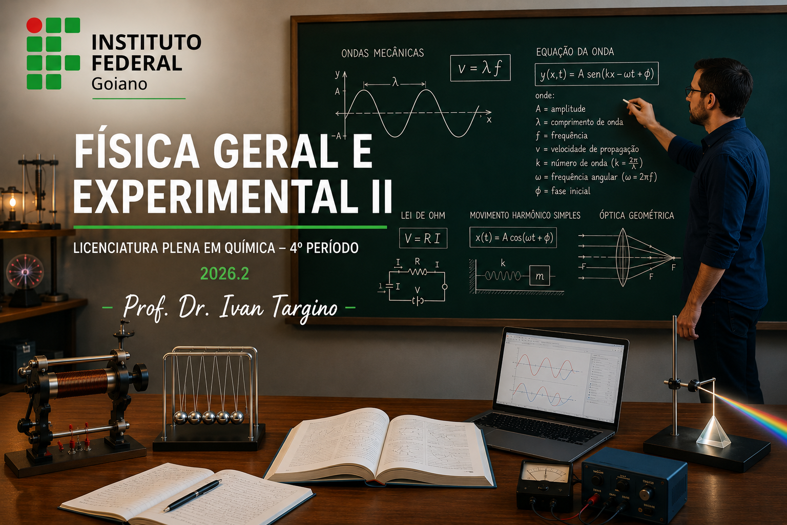 032323 - Física Geral e Experimental II - 2026/2:Licenciatura em Química, Licenciatura, 4º Período, Matriz 11, Turno Noturno (2026)