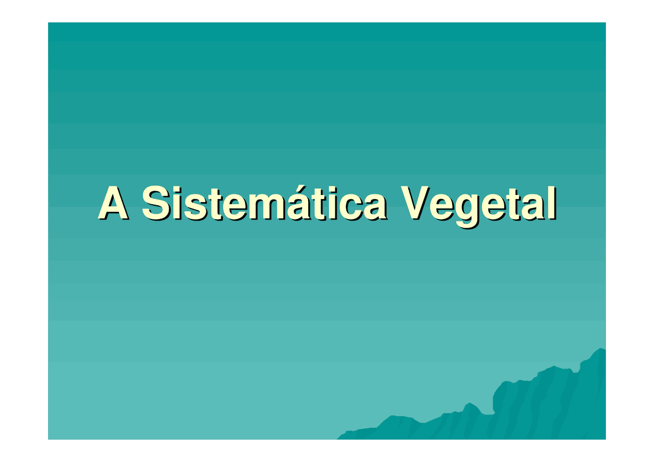 002366 - Sistemática e Organografia Vegetal - 2022/2:Bacharelado em Agronomia, Bacharelado, 3º Período, Turno Integral (2022)