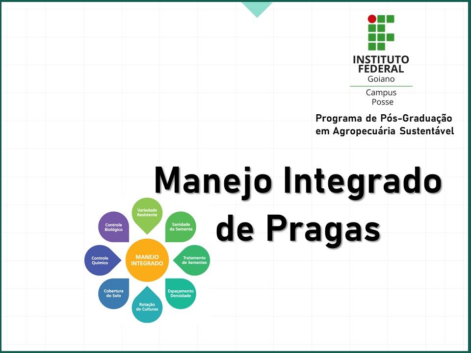 000531 - Manejo Integrado de Pragas - 2021/2:Especialização em Agropecuária Sustentável, Especialização, 1º Período, Turno Integral (2021)