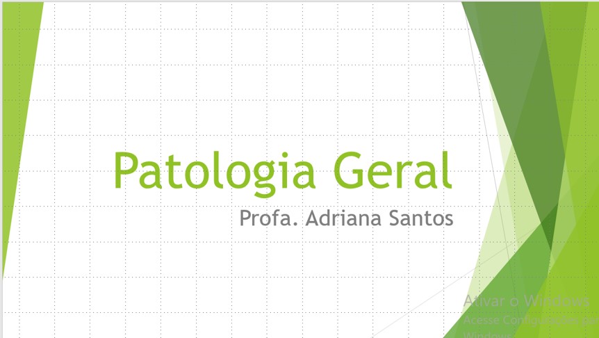 Bacharelado em Nutrição -  Urutai 2020/1 - 20211.01NUT20I.3 - 2021/1 ( 3º período ) - 160778 - Patologia Geral