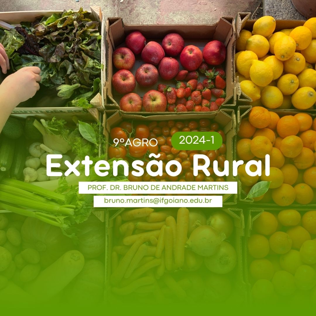 010156 - Extensão Rural - 2024/1:Bacharelado em Agronomia, Bacharelado, 9º Período, Turno Integral (2024)