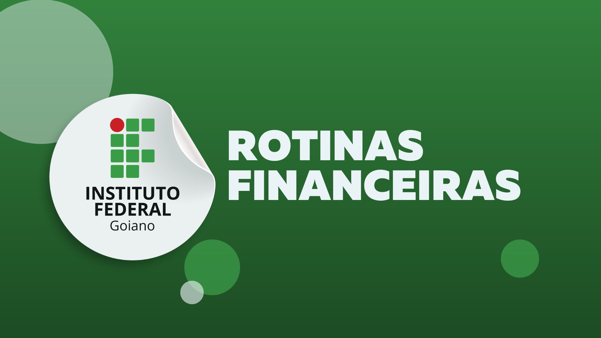 015199 - Rotinas Financeiras - 2024/2:Técnico em Contabilidade, Subsequente, 2º Período, Turno Noturno (2024)